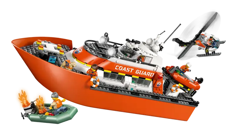 Coast Guard Rescue Boat & Helicopter 60504
