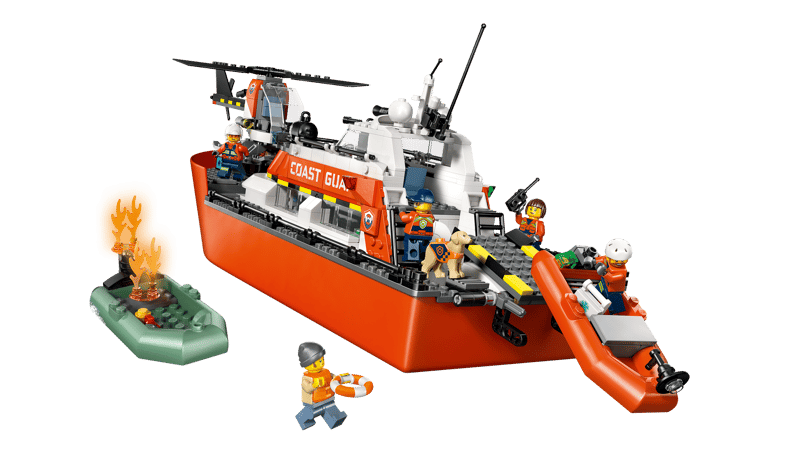 Coast Guard Rescue Boat & Helicopter 60504