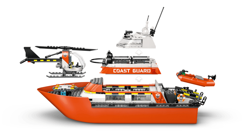 Coast Guard Rescue Boat & Helicopter 60504