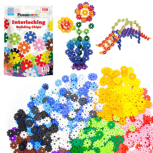 108pc Building Chips in 12 Colors