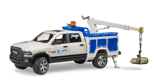 02509 RAM Service Truck w/ Crane + Rotating Beacon Light