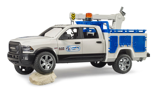 02509 RAM Service Truck w/ Crane + Rotating Beacon Light