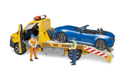 02675 MB Sprinter Tow Truck w/ Bruder Roaster, Light & Sound Module