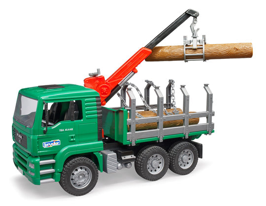02769 MAN Timber Truck w/ Loading Crane and 3 Trunks