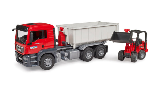 03767 MAN TGS Truck w/Roll-Off-Container & Compact Loader
