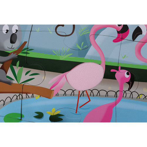 Tactile Puzzle A Day At the Zoo 20 pieces