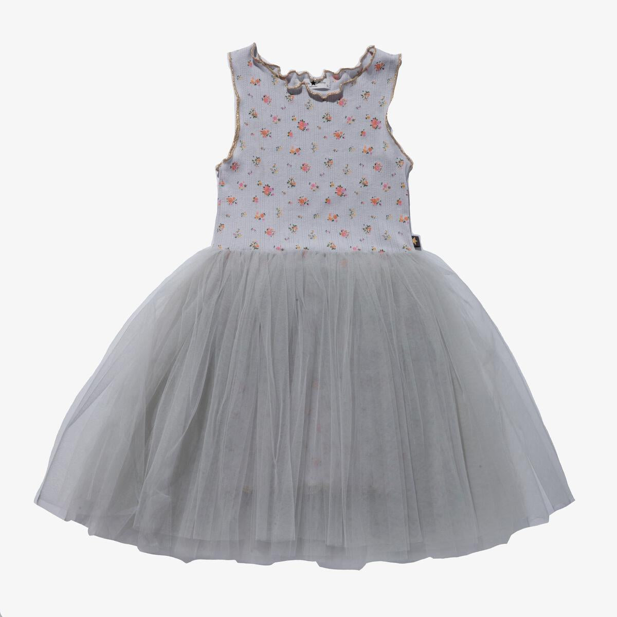 Vintage Flower2 Tutu Blue