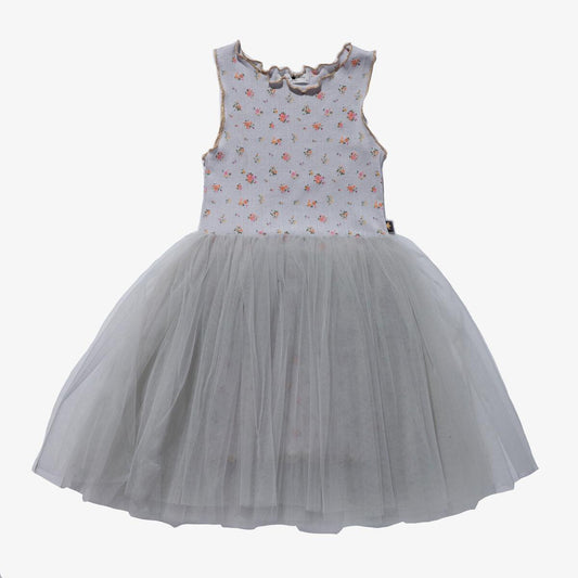 Vintage Flower2 Tutu Blue