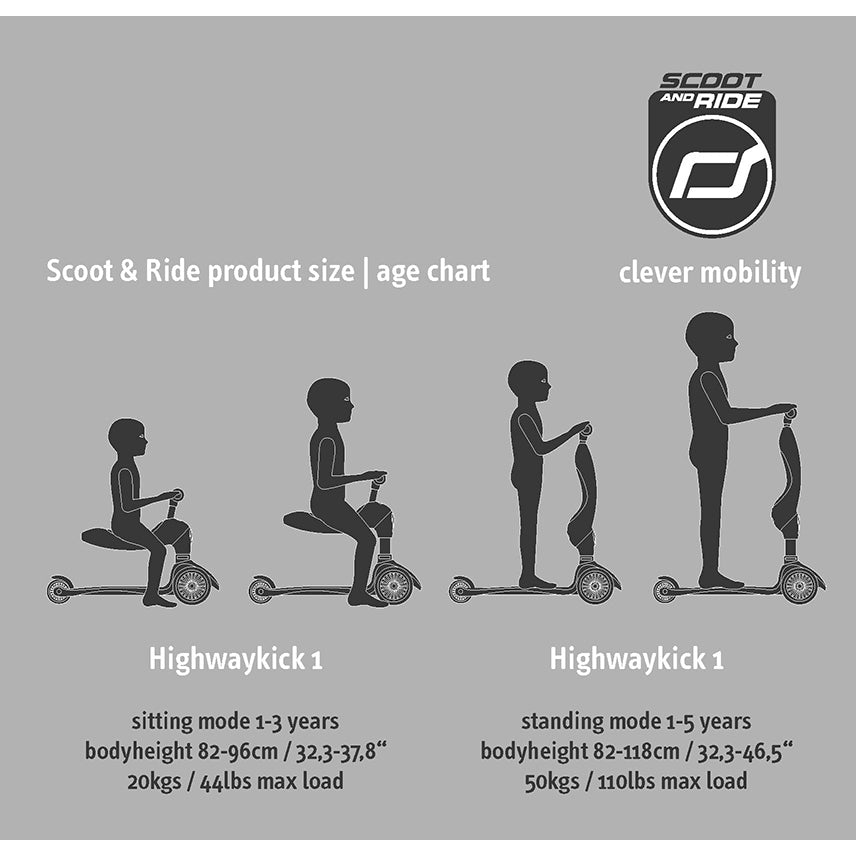 Highwaykick 1 Convertible Scooter Lemon