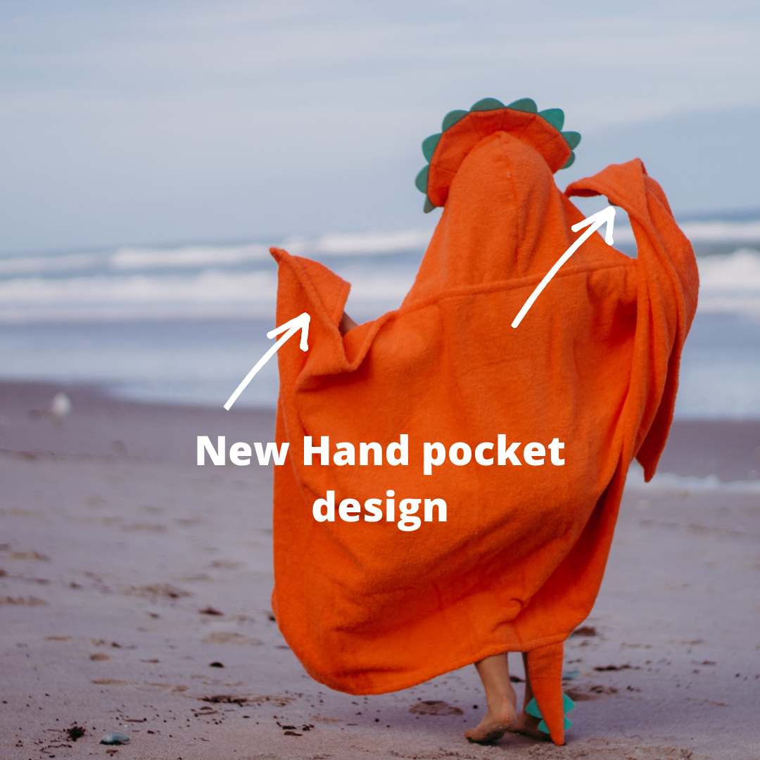 Triceratops hooded towel