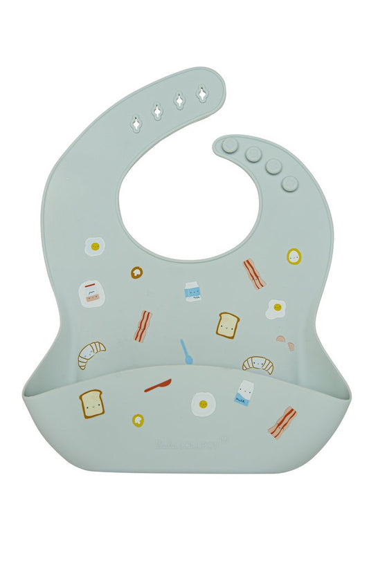Silicone Bib Printed - Breakfast