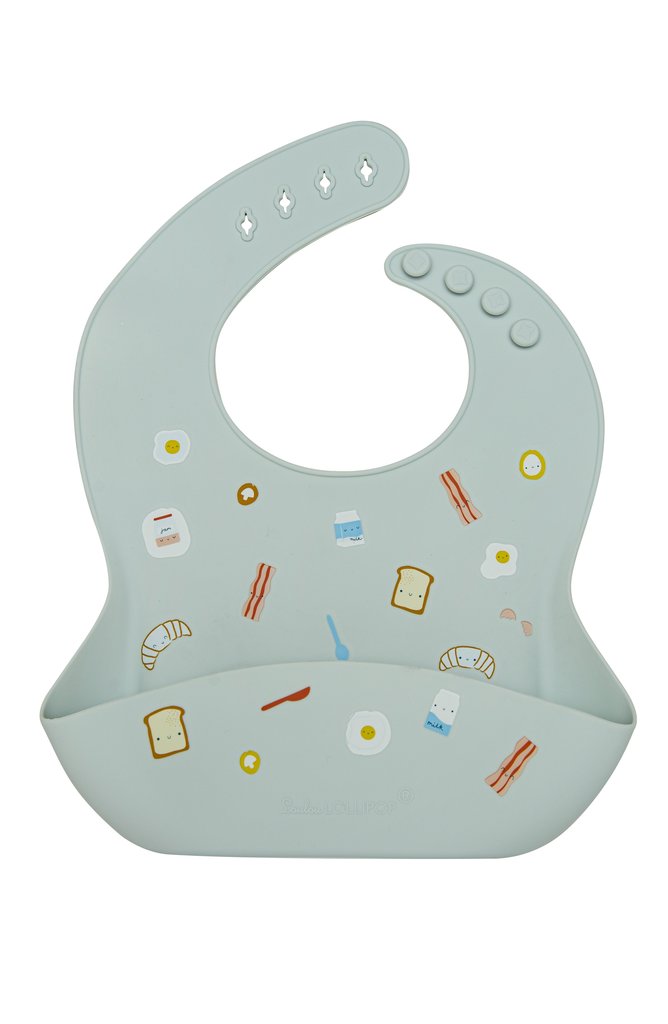 Silicone Bib Printed - Breakfast