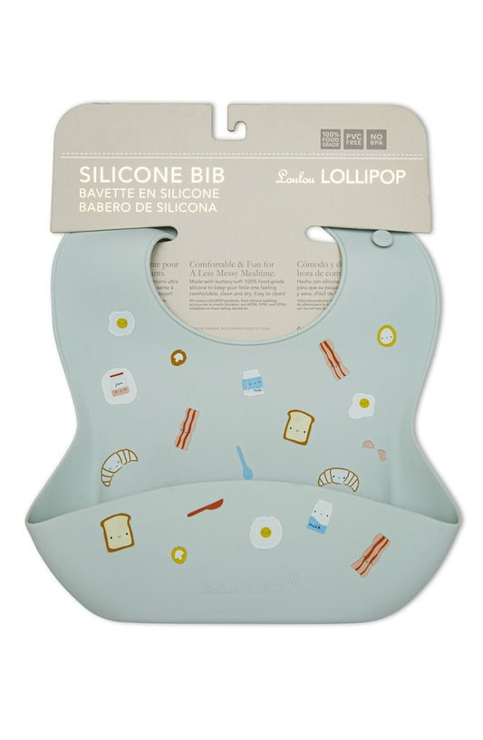 Silicone Bib Printed - Breakfast