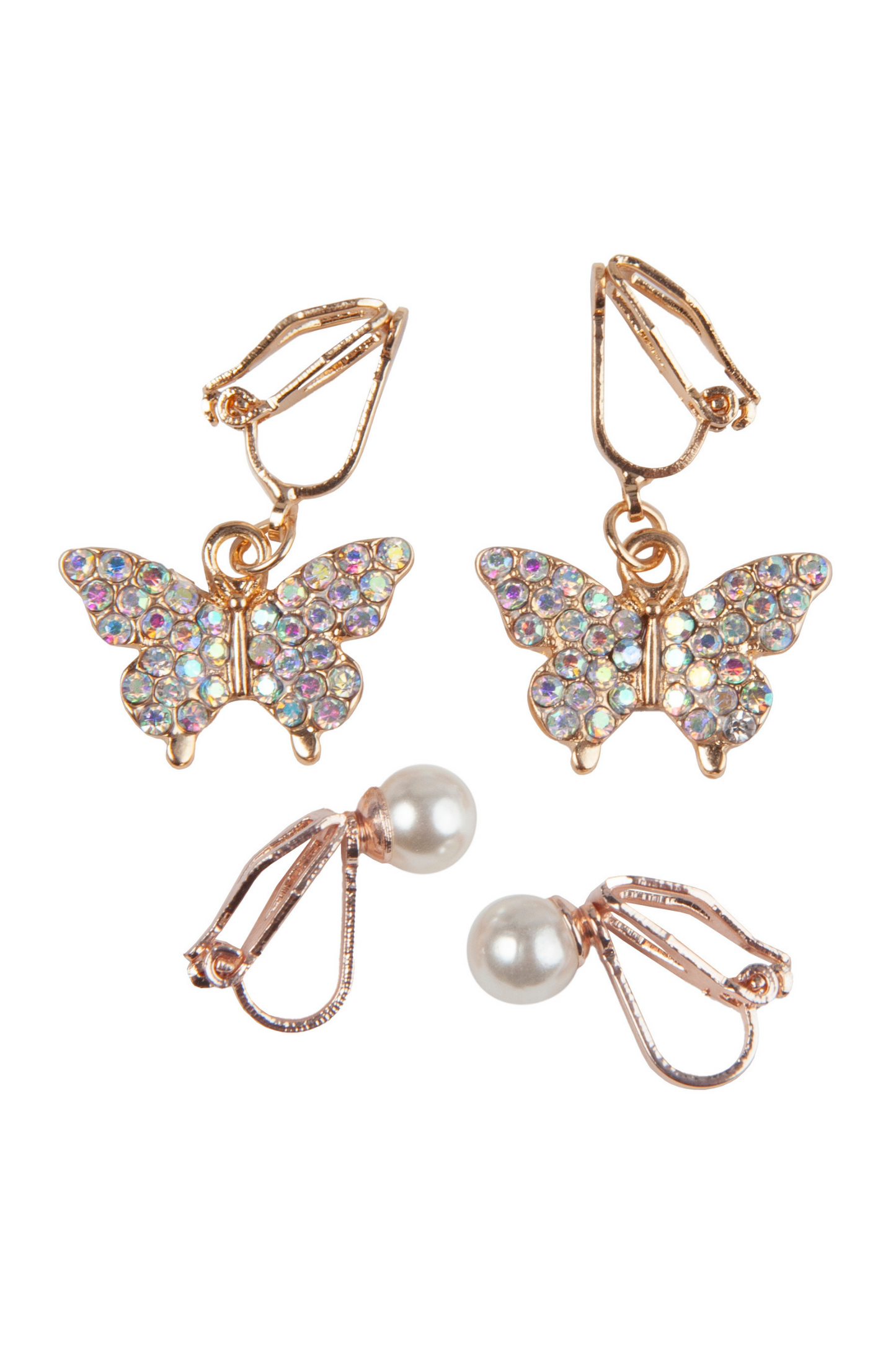BOUTIQUE BUTTERFLY CLIP ON EARRINGS