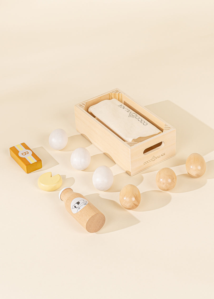 Wooden Dairy Playset