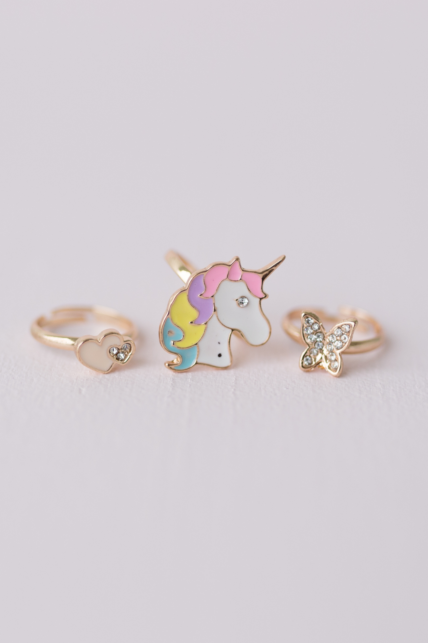 BOUTIQUE BUTTERFLY & UNICORN RINGS