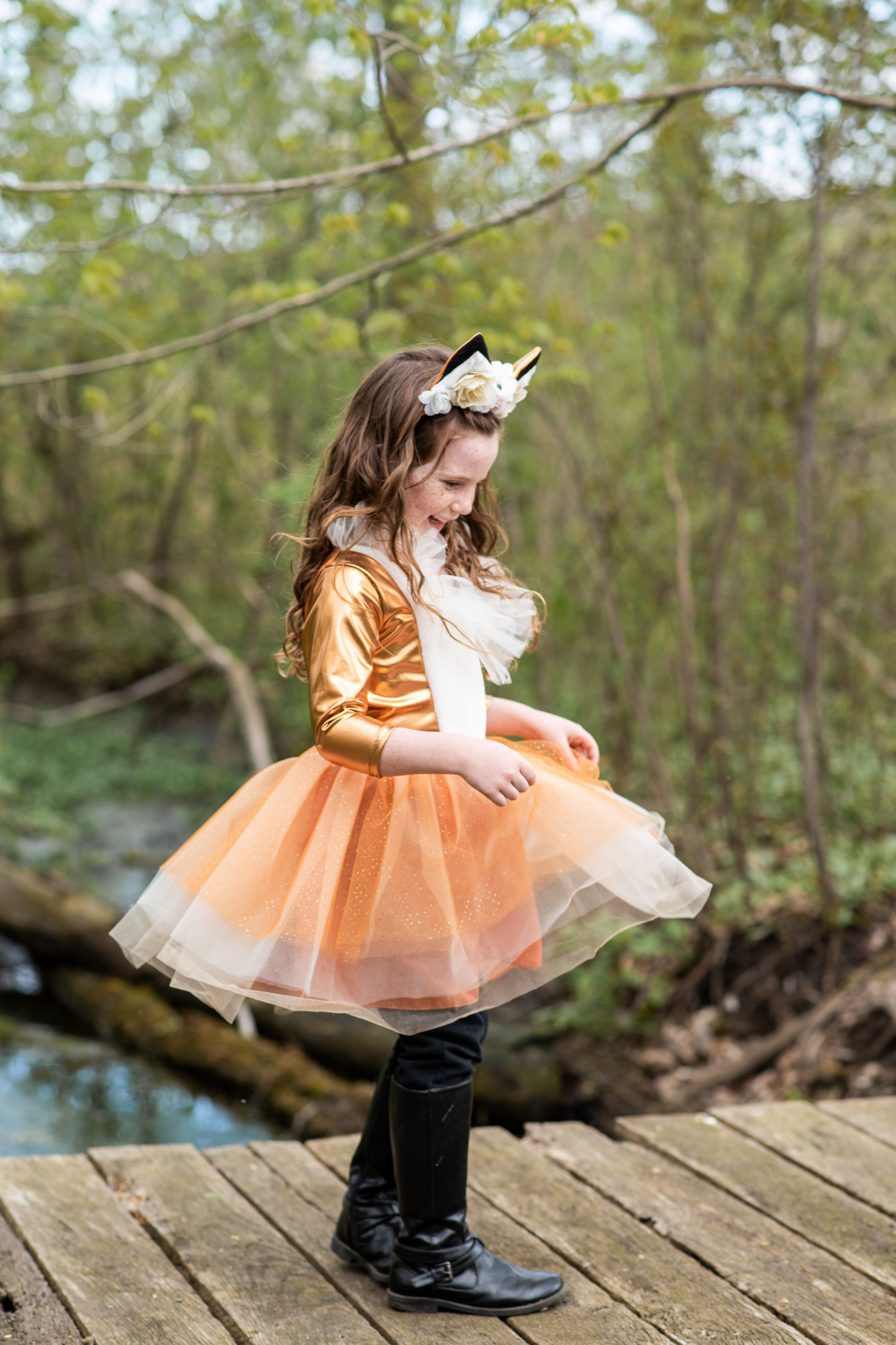 WOODLAND FOX DRESS WITH HEADPIECE