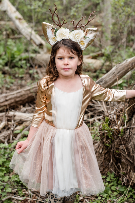 WOODLAND DEER DRESS WITH HEADPIECE