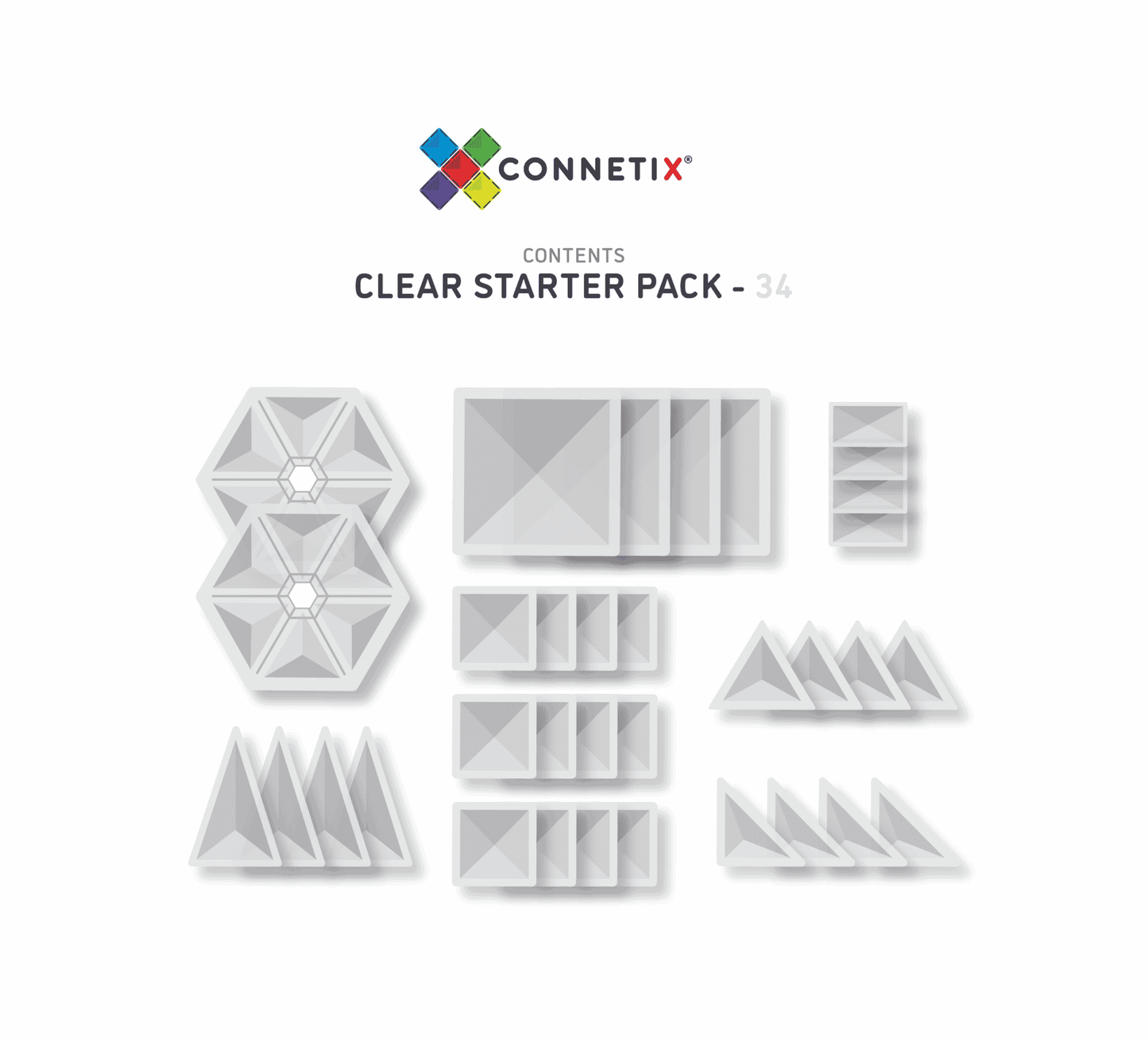 34 pc Clear Pack
