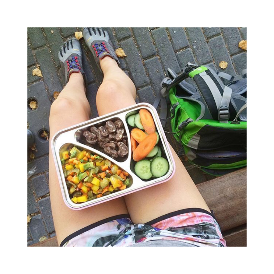 Airtight Lunch Container With Fork Spoon - Pink