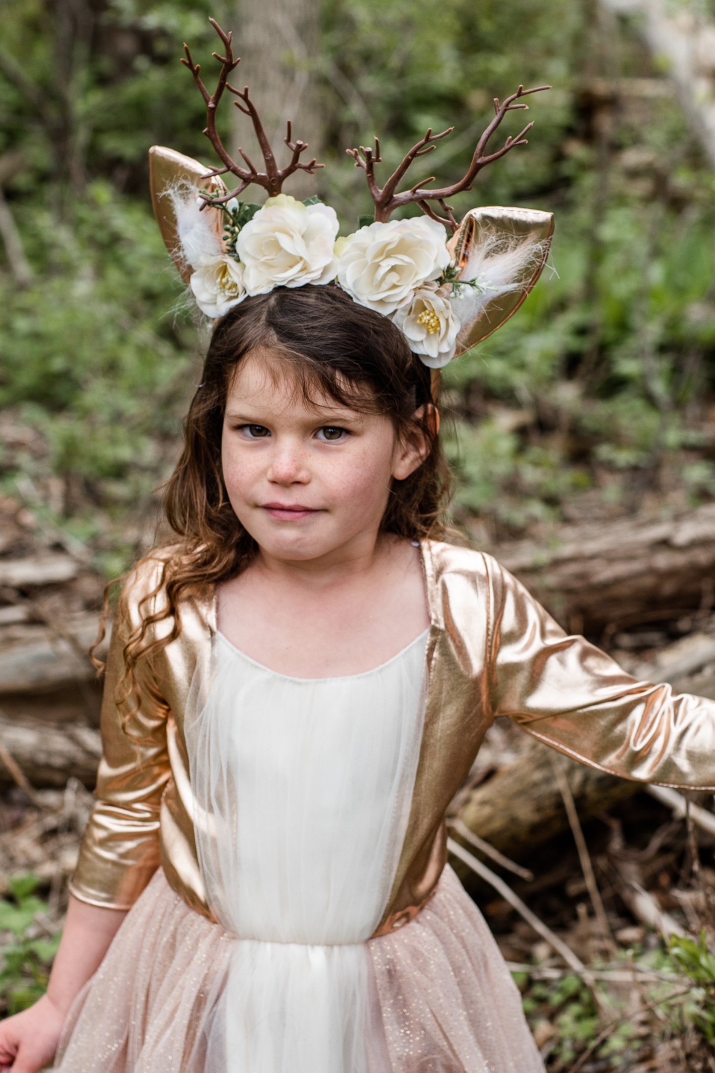 WOODLAND DEER DRESS WITH HEADPIECE