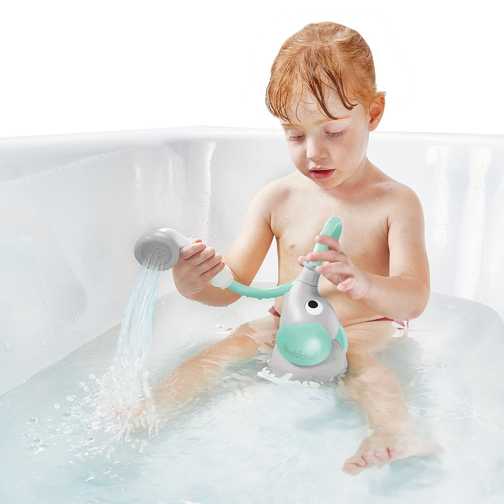 Yookidoo Elephant Baby Bath Shower Turquoise