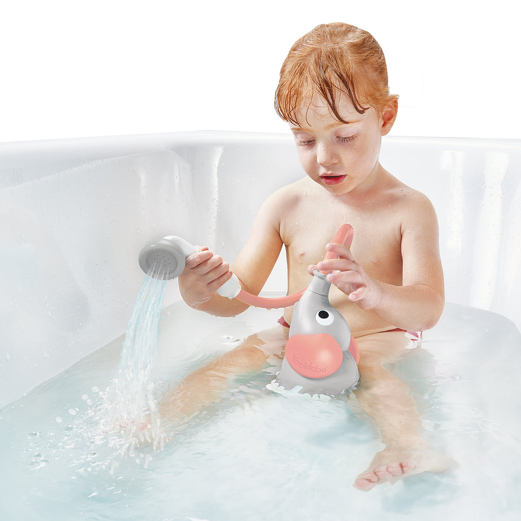 Yookidoo Elephant Baby Bath Shower Pink