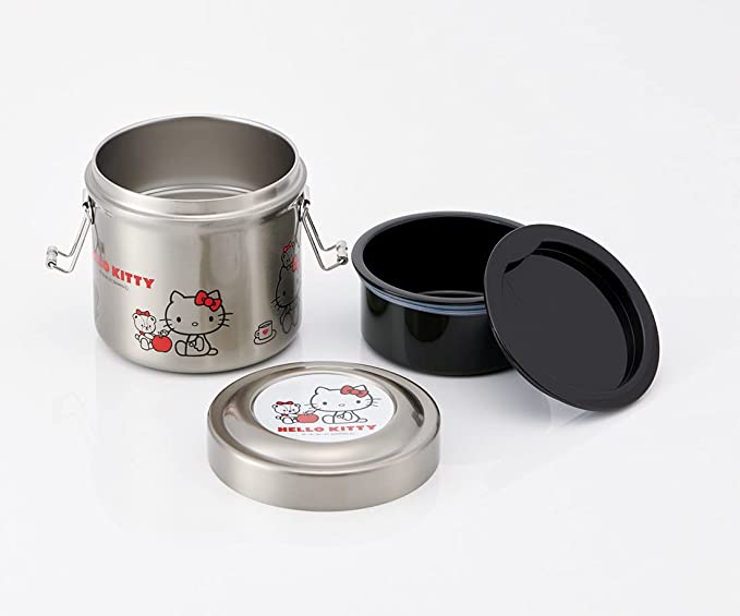 Skater Hello Kitty Sanrio Insulation Lunch Box Bowl Type 600ml Vacuum Stainless
