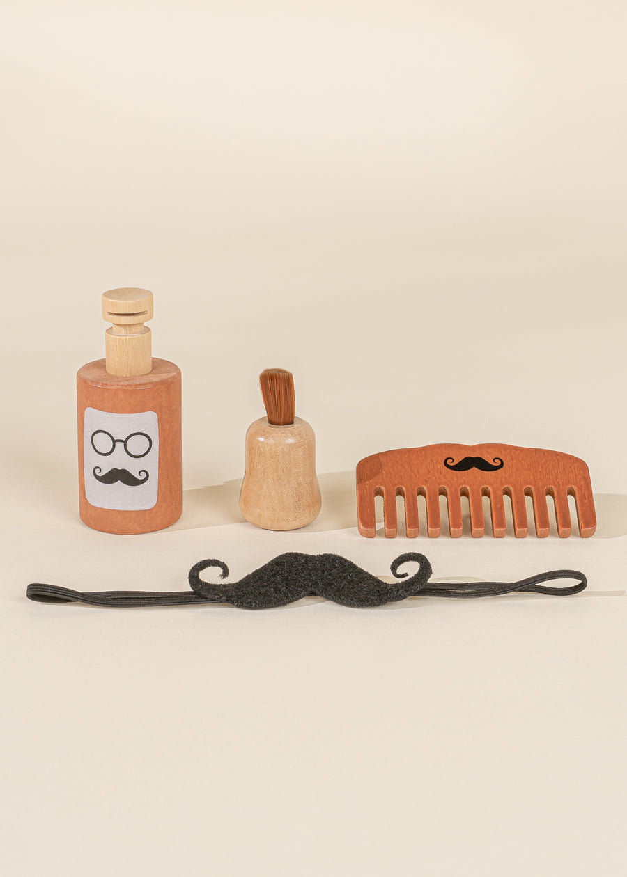 Wooden Barber Set