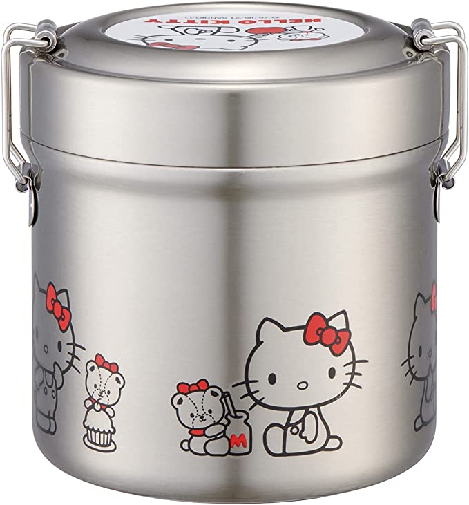 Skater Hello Kitty Sanrio Insulation Lunch Box Bowl Type 600ml Vacuum Stainless
