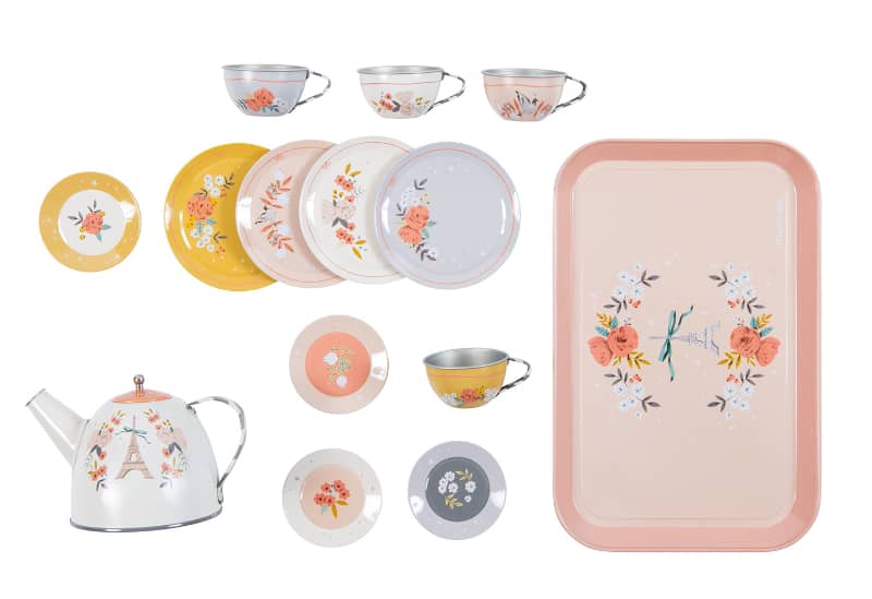 Suitcase - Tea Party Metal Set The Parisiennes