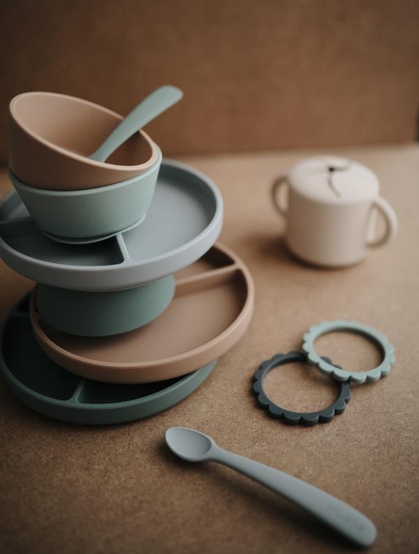 Silicone Suction Bowl (Cambridge Blue)