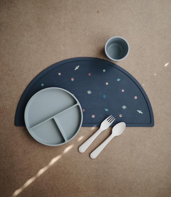 Silicone Suction Plate (Cambridge Blue)