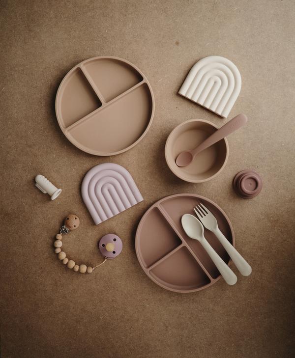 Silicone Suction Plate (Cloudy Mauve)