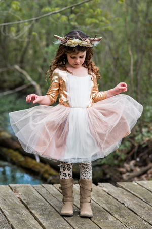 WOODLAND DEER DRESS WITH HEADPIECE
