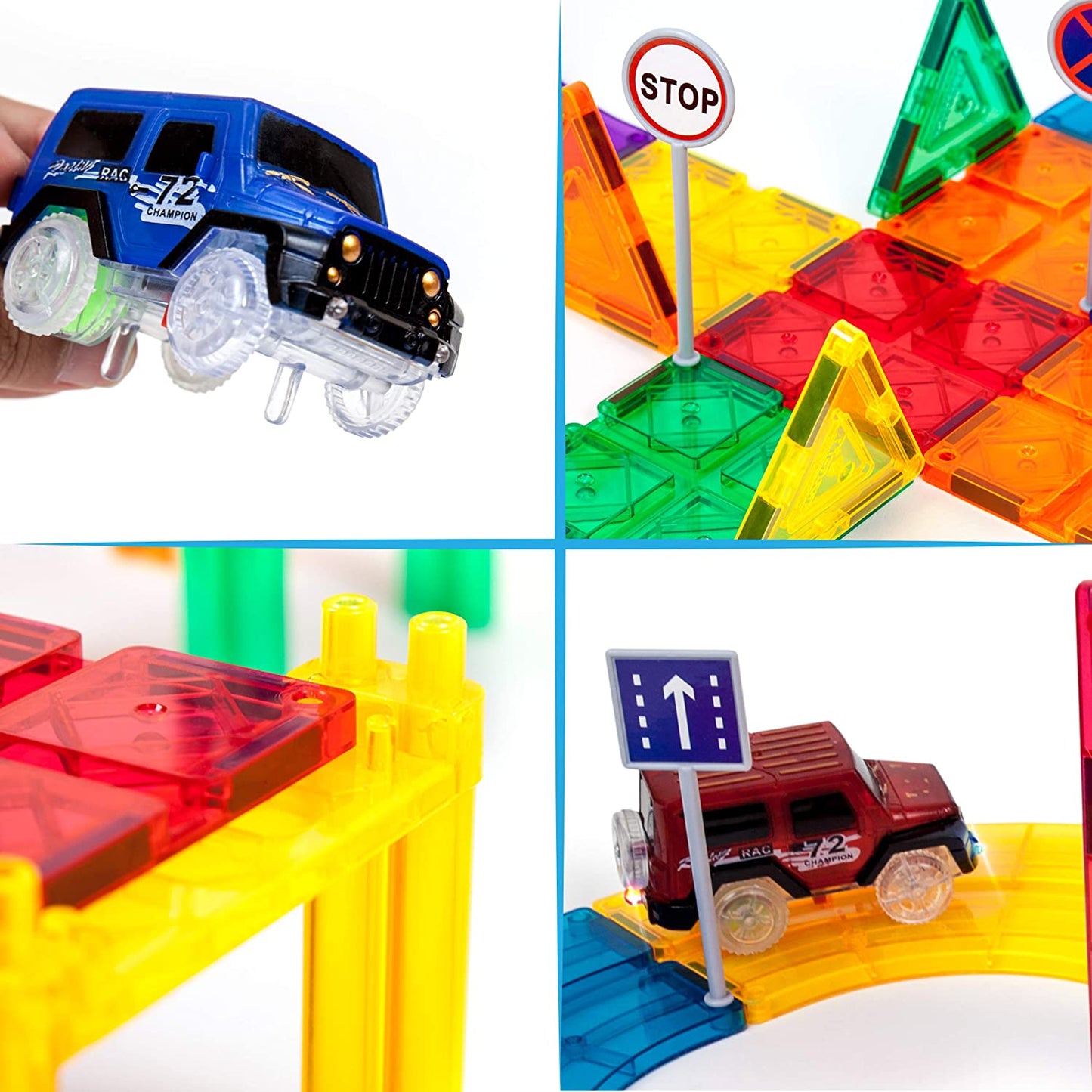 128 Piece Race Track Set with 3 Led Cars