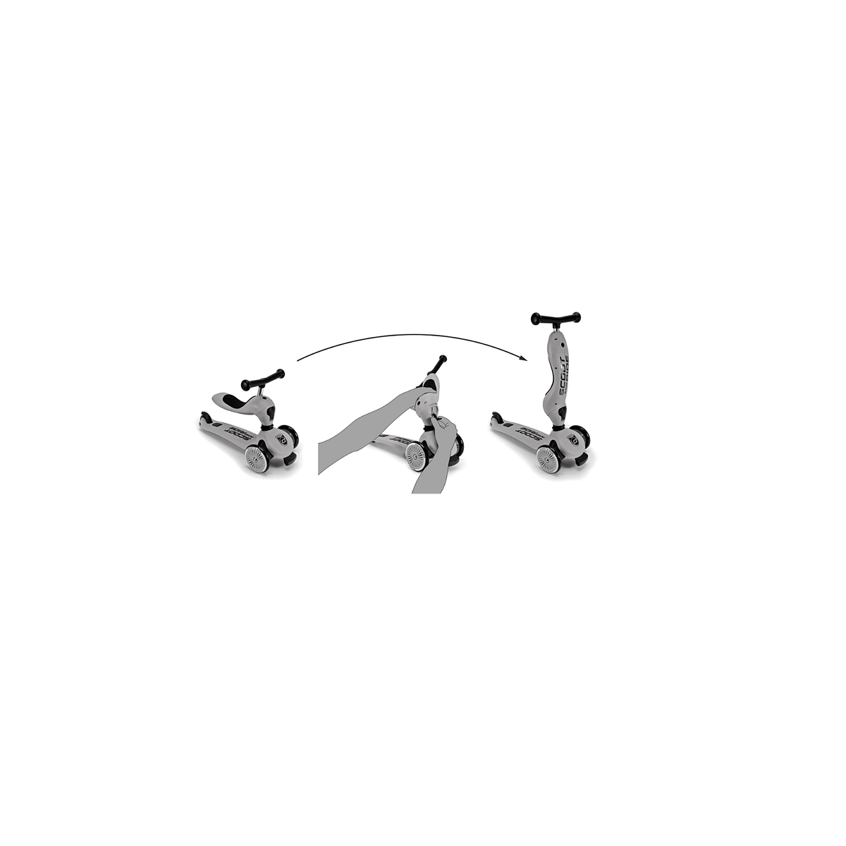 Highwaykick 1 Convertible Scooter Lemon