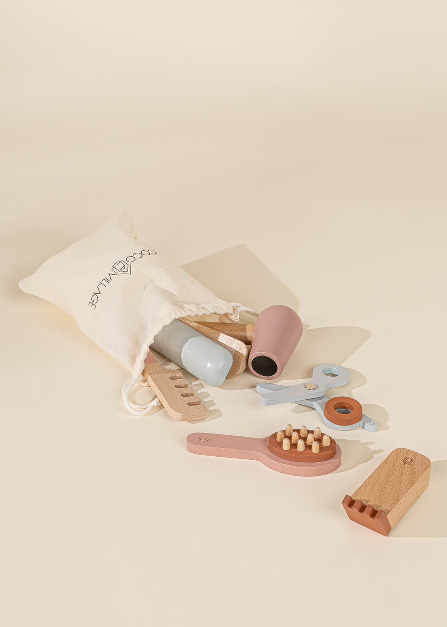 Wooden Hair Dresser Set