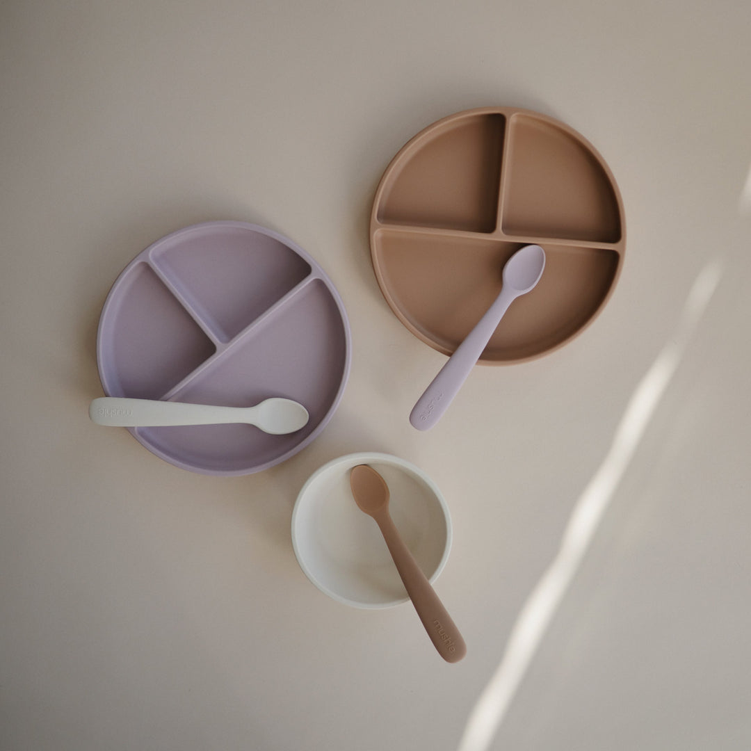 Silicone Suction Plate (Soft Lilac)