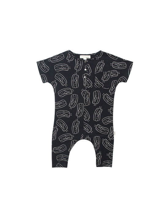 The O.G. Bamboo Romper Black Mix