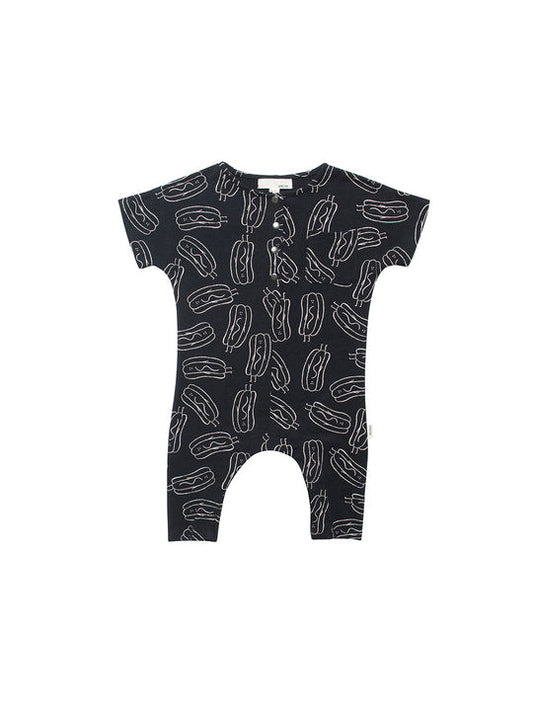 The O.G. Bamboo Romper Black Mix