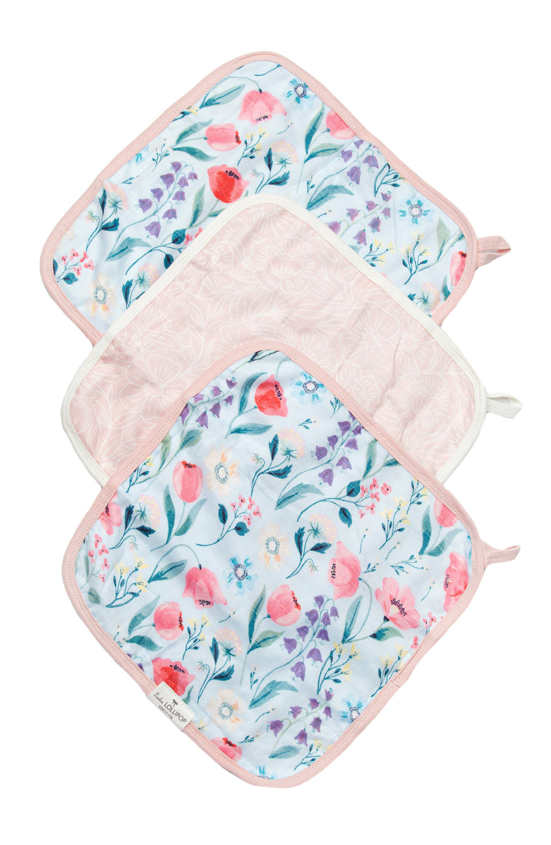 Washcloths 3-Pieces Set - Bluebell