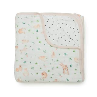 Muslin Quilt Blanket - Bunny Meadow