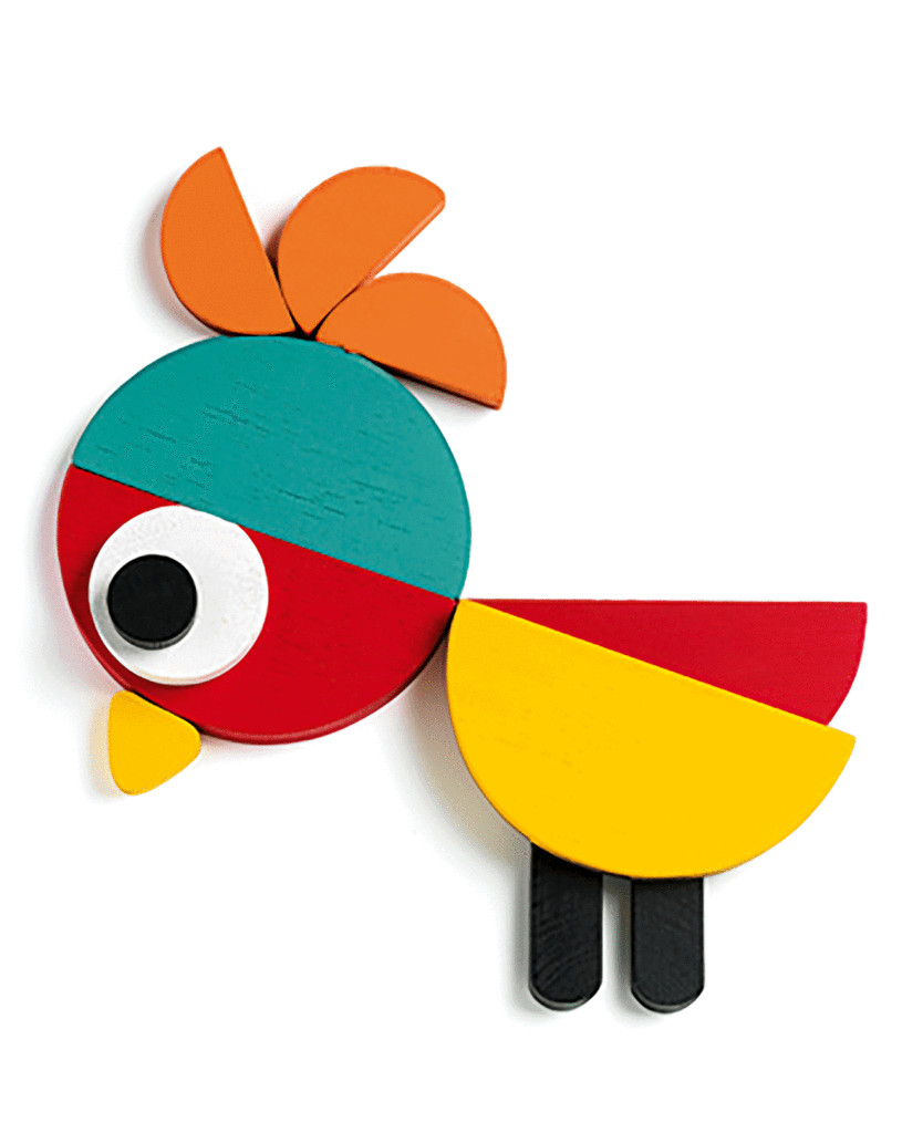 Ze Geoanimo Wooden Block Tanagram Set
