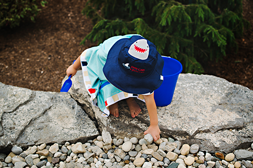 Reversible Kids & Toddler Sun Hat - Shark & Crab