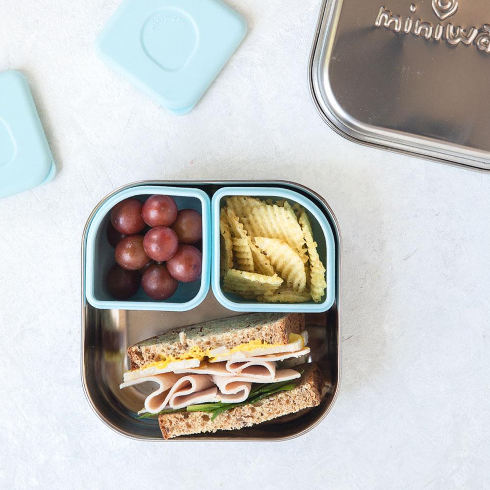GROWBENTO LUNCH SET CHROME + AQUA