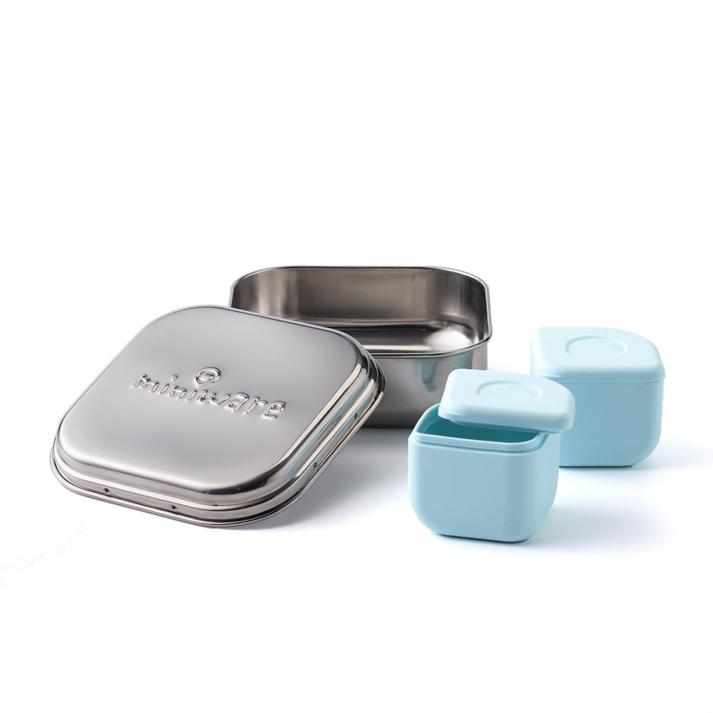 GROWBENTO LUNCH SET CHROME + AQUA