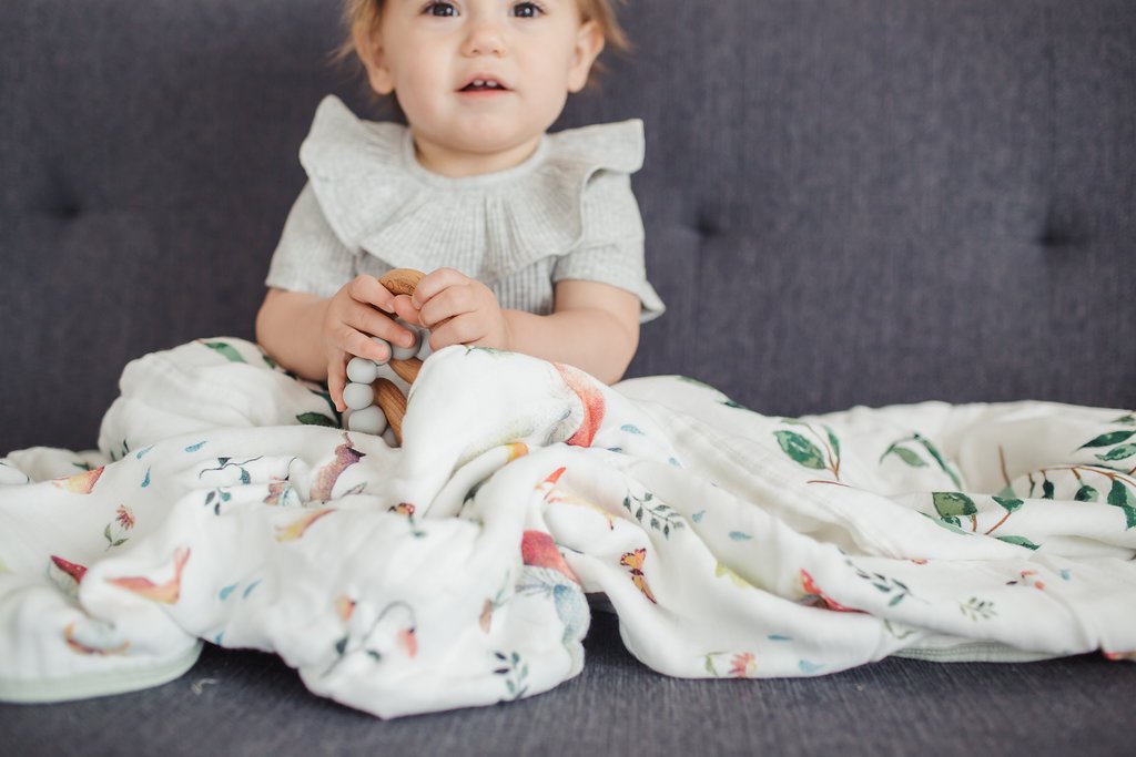 Muslin Quilt Blanket - Woodland Gnome