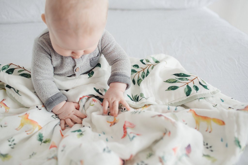 Muslin Quilt Blanket - Woodland Gnome