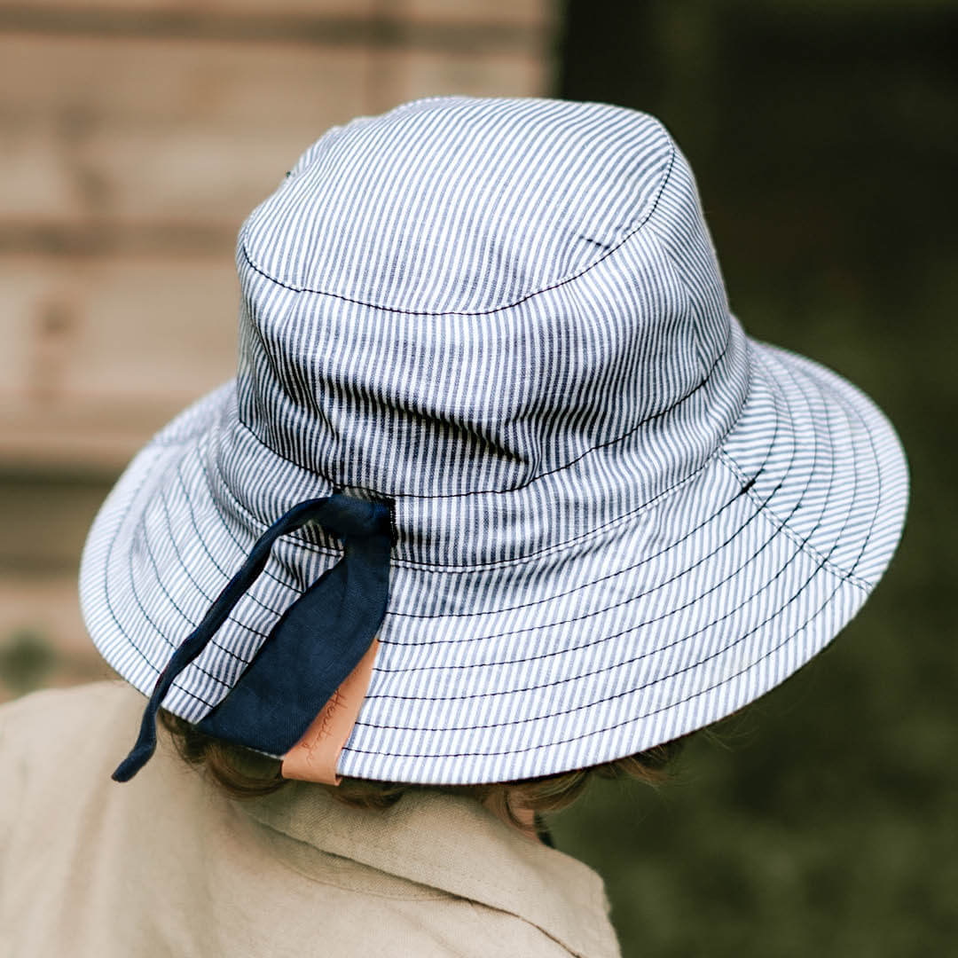 'Explorer' Kids Classic Bucket Sun Hat - Charlie / Indigo